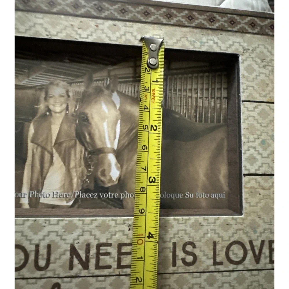 Primitives by Kathy Box Photo Frame All You Need Is Love And A Horse 4 X 6 NWT
